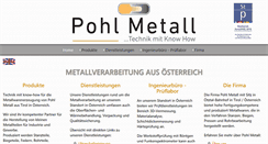 Desktop Screenshot of pohlmetall.at